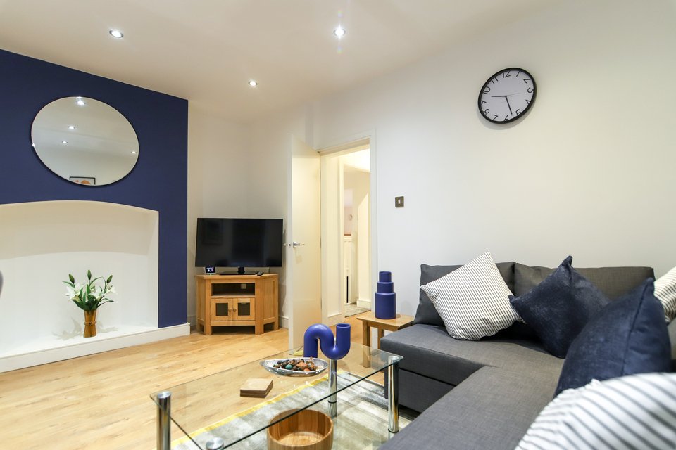 living room of serviced apartment Sheffield City centre