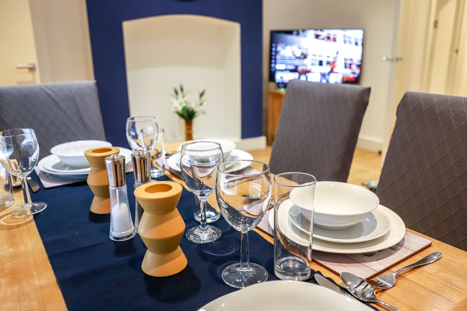 dining table Sheffield city centre serviced apartment