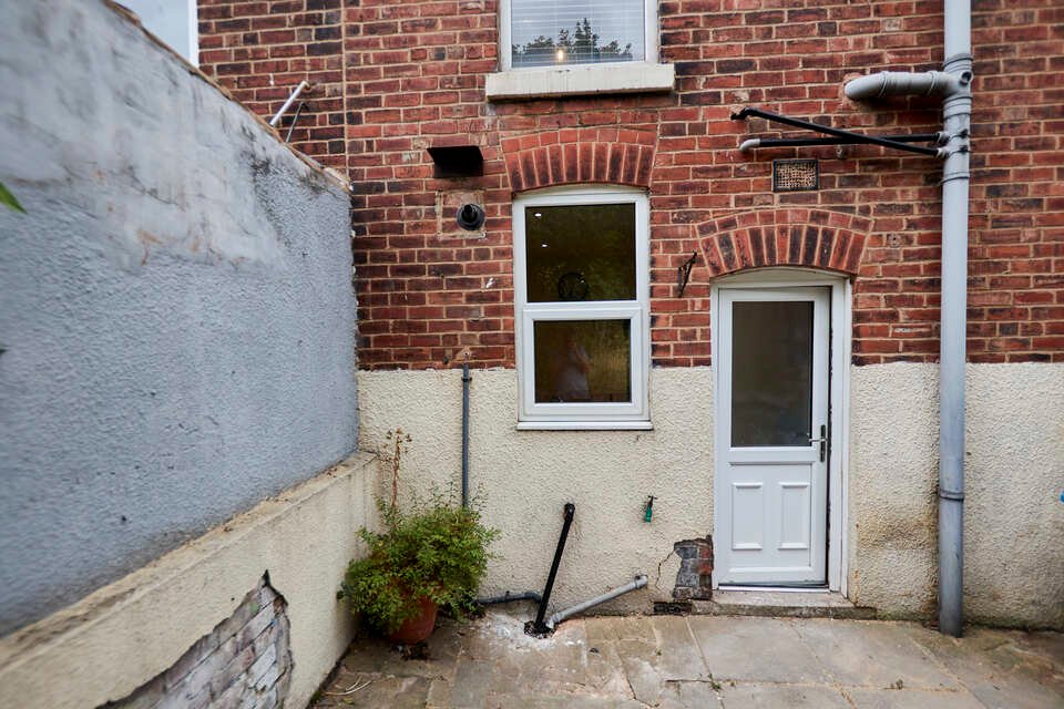 Back door of house to rent Sheffield